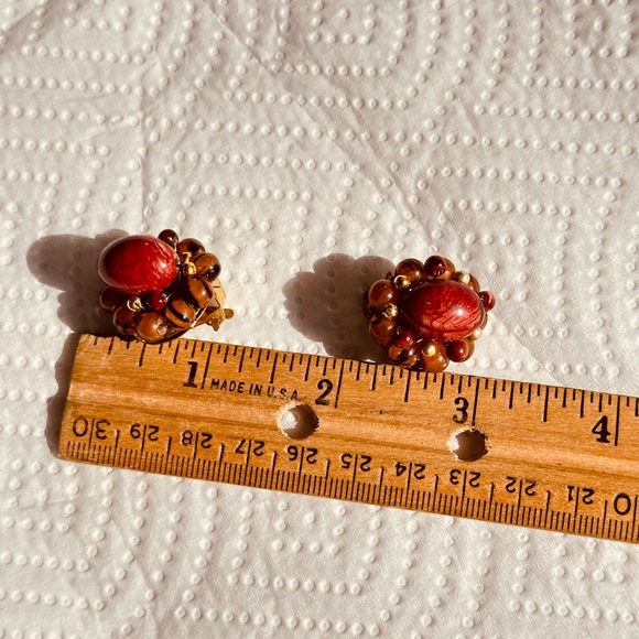 Vintage Boho HongKong Earrings and Necklace with 2 Bamboo Bangles - Picture 10 of 11